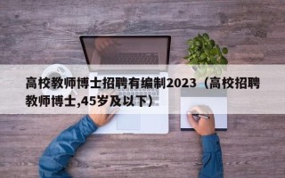 高校教师博士招聘有编制2023（高校招聘教师博士,45岁及以下）