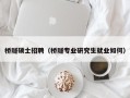 桥隧硕士招聘（桥隧专业研究生就业如何）