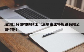 深圳比特微招聘硕士（深圳市比特视讯有限公司待遇）