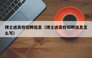 博士进高校招聘信息（博士进高校招聘信息怎么写）