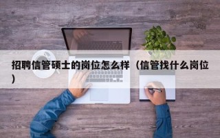 招聘信管硕士的岗位怎么样（信管找什么岗位）