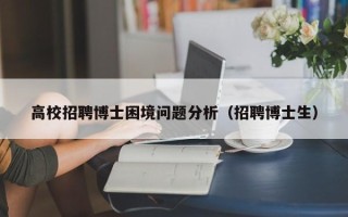 高校招聘博士困境问题分析（招聘博士生）