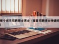 哪个城市招聘硕士博士（哪里招聘博士待遇好）