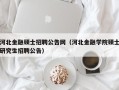 河北金融硕士招聘公告网（河北金融学院硕士研究生招聘公告）