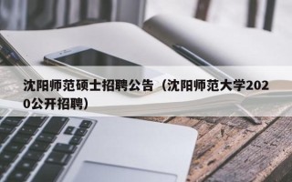 沈阳师范硕士招聘公告（沈阳师范大学2020公开招聘）