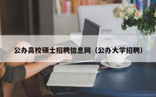 公办高校硕士招聘信息网（公办大学招聘）